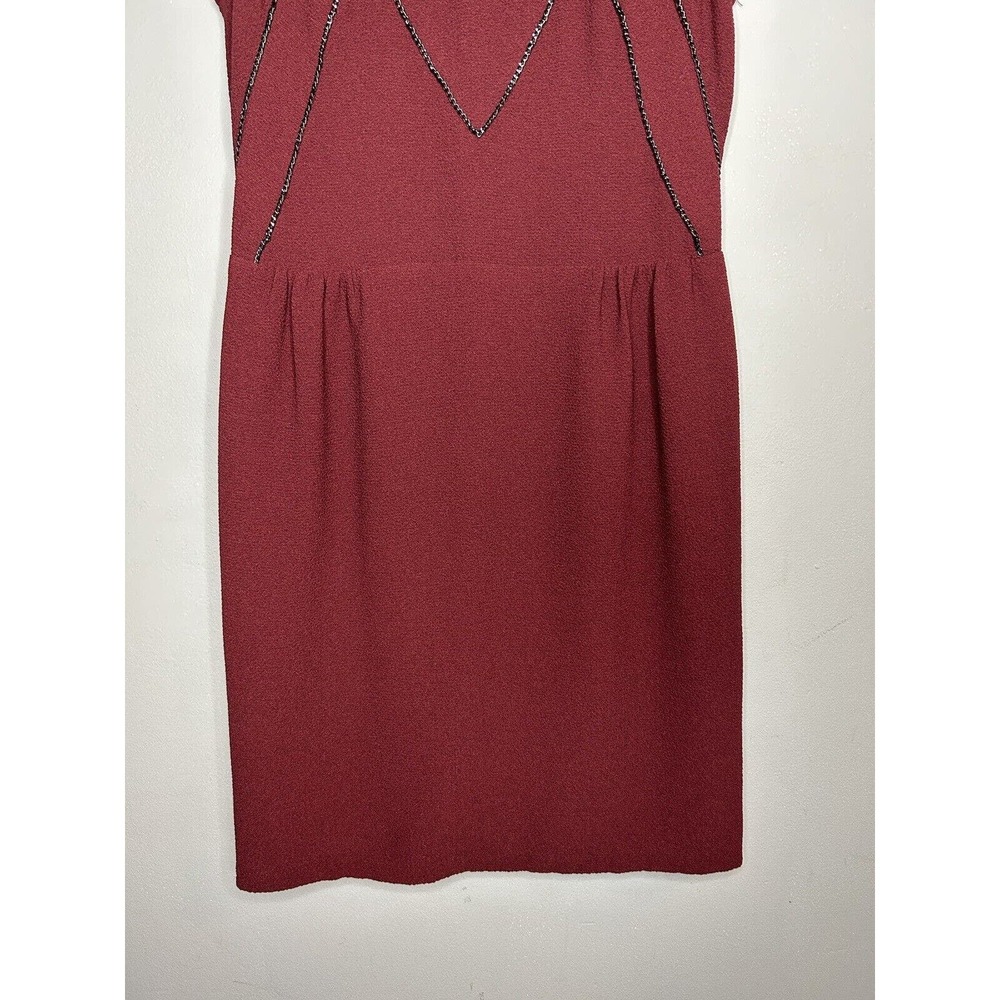 SANDRO 'Rapprocher' Chain Detail Fit and Flare Dress (Large) - Picture 5 of 7